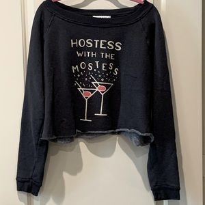 Wildfox cropped sweatshirt size Medium